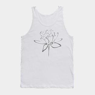 Lotus Flower Calligraphy (Smoke Grey) Tank Top